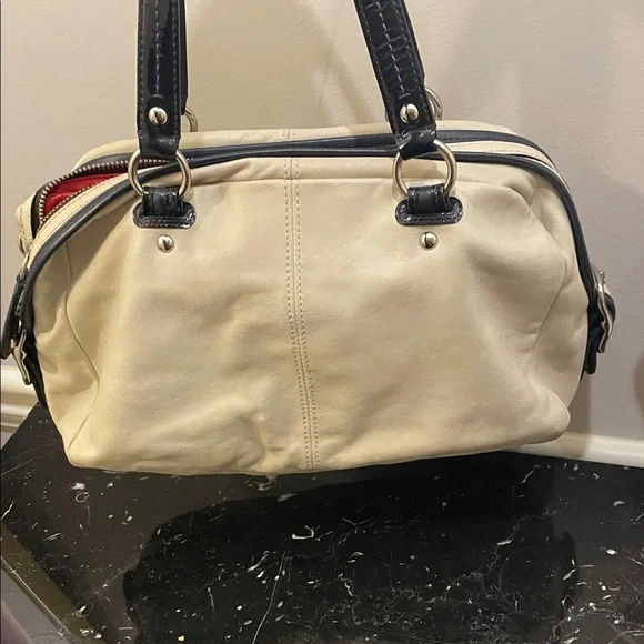 Coach Signature Canvas & Leather Satchel – Red/Pink Interior – Style No. 13382 - Picture 13 of 13